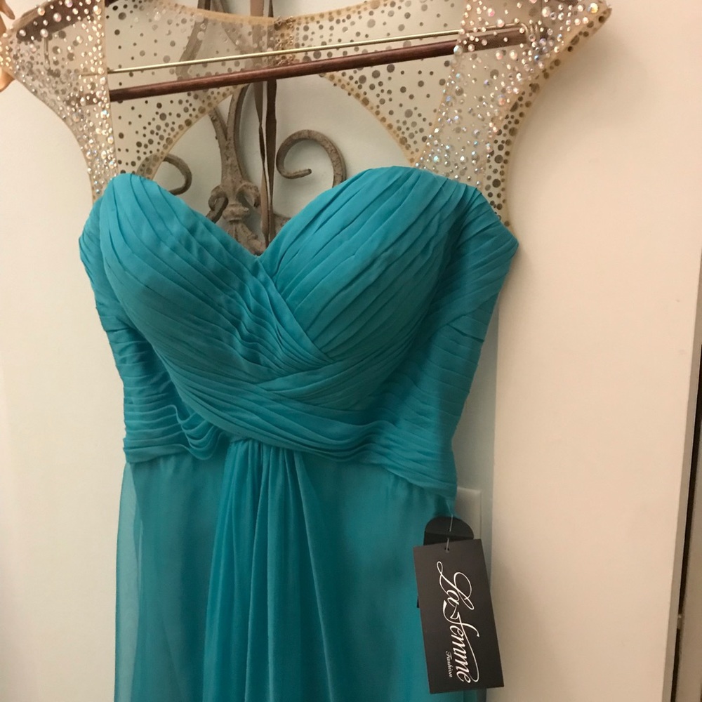 La Femme aqua gown